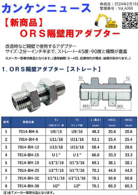 【新商品】ORS隔壁用アダプター