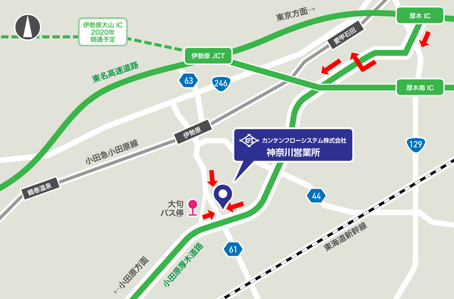 神奈川営業所地図